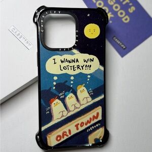 Casetify Navy and Yellow Cartoon Phone Case
